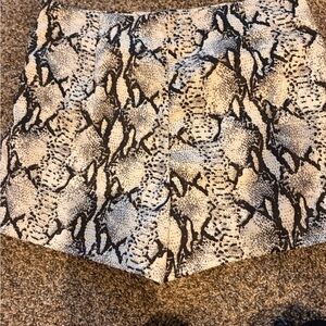 She + Sky High Waist Snake Print Shorts